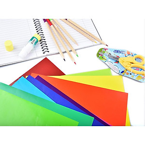 Combo 5 xấp giấy thủ công Thiên Long GTC-C002 12 màu khổ vừa