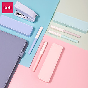 Hộp bút máy kèm ống mực xanh cao cấp Deli - Màu macaron - A932