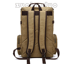Balo du lịch nam vải canvas cao cấp Dành Cho Đi Học, Dã Ngoại, Đi Phượt, Đựng Laptop (14-17")