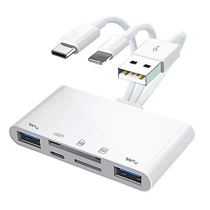 Đầu Đọc Thẻ Nhớ SD TF Micro SD Chân Type C Type A USB 3.0 Dùng Cho iPhone, iPad, Điện Thoại Android, Máy Tính, PC, Laptop, Máy Ảnh – Hàng Nhập Khẩu