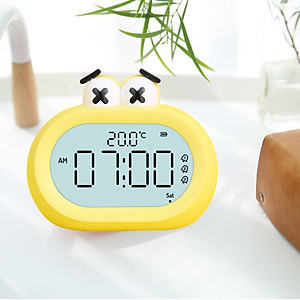 Digital Alarm Clock Indoor Temperature Snooze for Travel Bedside Decor
