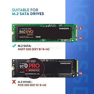 Hộp đựng ổ cứng Ugreen M.2 Portable Hard Drive Enclosure CM238 - Hàng chính hãng