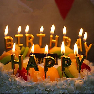 Nến chữ HAPPY BIRTHDAY màu nhũ VàngBạc  Shopee Việt Nam