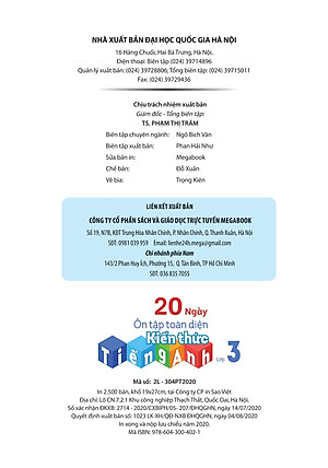 20 Ngày Ôn Tập Toàn Diện Kiến Thức Tiếng Anh Lớp 3