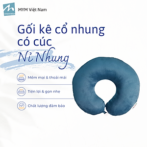 Gối Chữ U Kê Cổ Vải Nhung Mềm Mại Chống Đau Mỏi Vai Gáy Cho Dân Văn Phòng, Lái Xe, Du Lịch