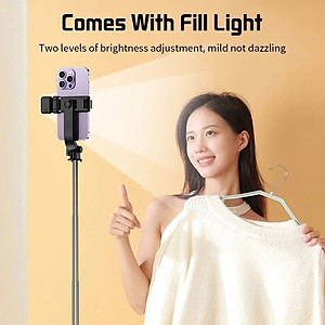 Gậy Tripod chụp ảnh tự sướng Selfie 3 chân gấp gọn 30cm, kéo dài 1M7 điều khiển từ xa có đèn Tripod chụp ảnh livestream - Hàng nhập khẩu