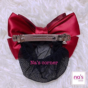 Kẹp lưới bới tóc búi tóc hoạ tiết cao cấp (2)