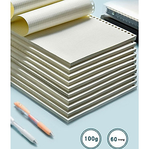 Ruột sổ còng giấy refill 20 26 30 lỗ A5 B5 A4 sổ planner bullet journal học sinh - B103