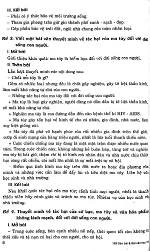 Sách 199 Dàn Bài Và Bài Văn Hay Lớp 10 (Tái Bản)