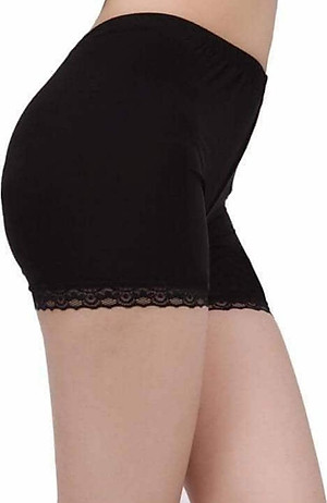 Combo 4 Quần mặc trong váy chất cotton siêu mịn 2 màu đen và 2 màu be