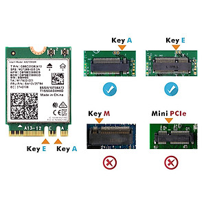 WiFi 6E Intel AX210 M.2 Card Desktop Kit 3000Mbps 2.4G/5G/6Ghz Bluetooth 5.2 802.11AX Wireless Network Adapter Antenna Windows10