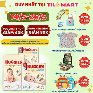 Tã quần Huggies Skin Perfect M Super Jumbo 70+6 miếng với 2 vùng thấm giảm kích ứng da