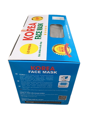 KHẨU TRANG Y TẾ KOREA, 04 LỚP (1 HỘP/50 CHIẾC/5 TÚI NILON)