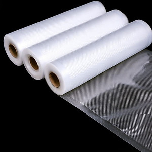 Cuộn Túi Hút Chân Không Thực Phẩm Một Mặt Nhám Một Mặt Trơn Dạng Hạt Mịn Phù Hợp Cho Tất Cả Các Dòng Máy Hút Chân Không GROFA