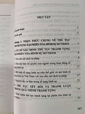Thủ tục tranh tụng tại phiên toà hình sự sơ thẩm (tái bản lần thứ nhất)