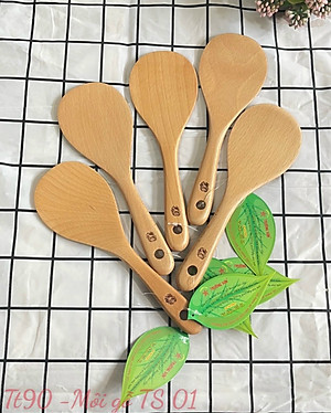 Muôi, Xẻng Gỗ Chiên Xào, Bới Cơm Gỗ Tự Nhiên Hàng Chính Hãng 