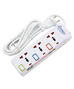 Ổ cắm điện Sunhouse SHE-OC2-5RD, Công suất 2500W, Dây dài 4,5m, Công tắc riêng biệt cho từng ổ, Bảo hành 12 tháng