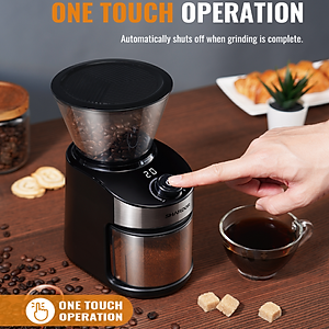 Máy xay hạt cà phê cao cấp Shardor CG836B Tích hợp 25 chế độ xay hạt cà phê  - Cài đặt thời gian xay 40 giây - Hàng Nhập Khẩu