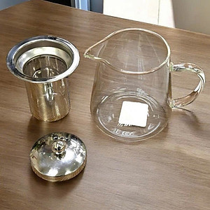 Ấm pha trà thủy tinh chịu nhiệt kèm lõi lọc Inox Echo Japan 650ml