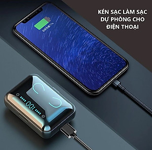 Tai nghe bluetooth F9 V5.1, tai nghe không dây cảm ứng thông minh, màn hình hiển thị pin sắc nét- Hàng nhập khẩu