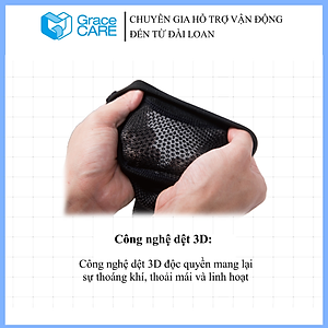 Đai Bó Cố Định Đầu Gối Grace Care KD320 – Vải Dệt 3D Thoáng Khí, Co Giãn, Hỗ Trợ Vận Động, Giảm Đau
