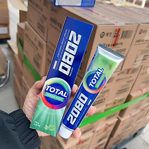 Kem đánh răng 2080 Total Green Mint Hàn Quốc bảo vệ răng nướu toàn diện, trắng răng, sạch mảng bám 120gr