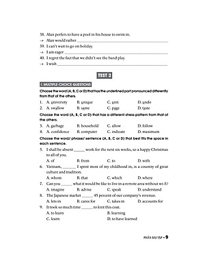 40 Đề Tiếng Anh Thi Vào Lớp 10