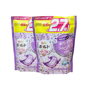 Viên giặt xả Bold Gel Ball 3D hương hoa túi 30 viên của Nhật Bản - Tím