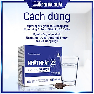 Viên uống Nhất Nhất 23 - Giúp Giải Độc Rượu, mát gan, tăng cường chức năng gan - Hộp 20 gói x 16 viên