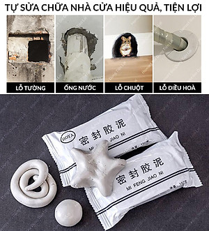 Keo Đất Sét Xi Măng Dẻo Bịt Tường 160gr Vá Trám Lỗ Điều Hoà Chống Thấm Cách Nhiệt Sửa Chữa Nhà Cửa Hamart