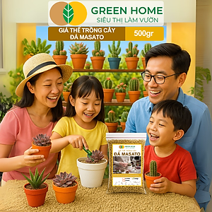 Đá Khoáng Masato GreenHome, Bao 500gr, Loại Cao Cấp, Sạch Bụi, Không Vụn, Rải Mặt, Kích Rễ, Giúp Sen Đá Lên Màu Nhanh