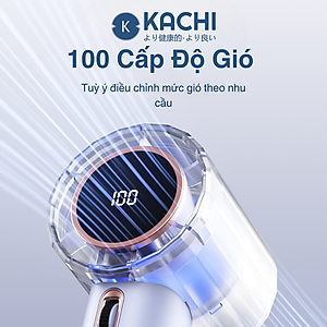 Quạt cầm tay mini Kachi MK400 pin khoẻ 100 cấp độ gió - Hàng chính hãng Hàng nhập khẩu