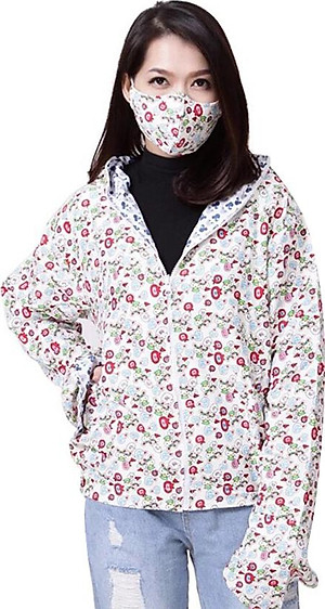 Áo Chống Nắng Thô 2 Lớp Kèm Khẩu Trang 3 Lớp (Ngẫu Nhiên)