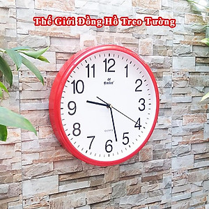 Đồng Hồ Treo Tường EASTAR Cao Cấp Tròn – Số Dập Nổi Máy KIM TRÔI – Bảo Hành 2 Năm – Tặng Pin Maxell