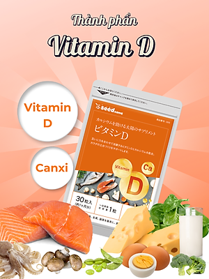 Combo Viên Uống Bổ Sung Vitamin C, E, D, B Vitamin Tổng Hợp Và Khoáng Chất Seedcoms Nhật Bản