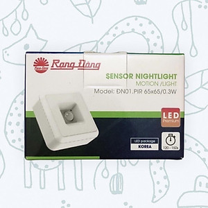 Đèn Ngủ Cảm Biến Ánh Sáng Rạng Đông - Đèn Ngủ Cảm Ứng Phát Hiện Chuyển Động ĐN02.LS 65x65/0.3W. ĐN01.PIR 65x65/0.3w