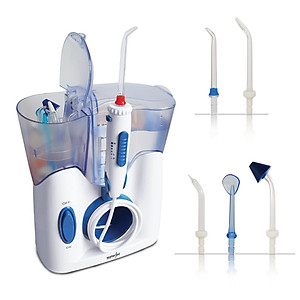 Máy tăm nước gia đình Waterjet Flosser Ultra (12 đầu tăm, dùng được cho người niềng răng, có đầu cạo lưỡi, đầu hút mũi) - Bảo hành 12 tháng
