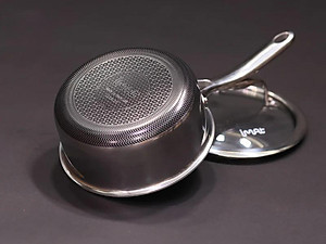 [Hàng chính hãng] Nồi, Quánh inox iMat Blackcube 16cm, Cao 8cm, Thể tích 1.6l, Phủ chống dính Daikin-Nhật Bản thế hệ mới