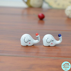 Gác đũa bàn ăn bằng sứ hình chú voi xinh- vịt con- gấu trúc xinh xắn – phụ kiện bàn ăn 