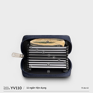 Ví Yuumy ( Thời trang nữ cầm tay nhiều ngăn - Ví da Seasand YV110 )