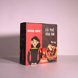 Cà phê hoà tan Đen đá MISS EDE - 240g: 15 x 16 g (có đường) - Siêu mạnh với tỷ lệ cà phê hoà tan tới 35% 