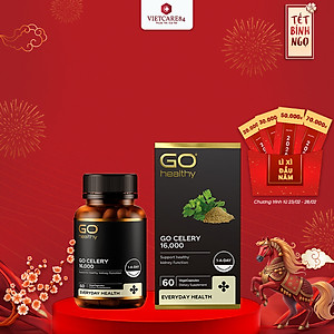 Viên gout nhập khẩu chính hãng New Zealand GO CELERY 16000mg (60 viên) giúp giảm các triệu chứng bệnh gút: giảm uric acid, làm giảm triệu chứng sưng đau do gut