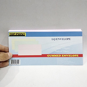 Bao Thư Trắng Toppoint Giấy Thơm Có Keo 10.8 x 23.5 cm - Hồng (20 Cái/Lốc)
