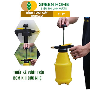 Bình Tưới Cây GreenHome, Dudaco, 2 Lít, Thân Bình Dày, Phun Xa 2 Chế Độ, Bơm Nhẹ Tay, Bình Tưới Cây Phun Sương, Bền, Đẹp