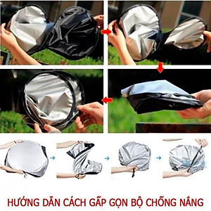 Bộ 6 tấm bạc che nắng phản quang ô tô, Bạt che nắng ô tô gấp gọn tiện lợi, ngăn tia UV nhập thái lan familydecor