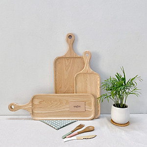 Khay gỗ ONGTRE tự nhiên hình tròn, chữ nhật, vuông, Nhiều kích thước, Gỗ Tần Bì nguyên khối, (Hàng VN)