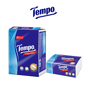Combo 2 Lốc Khăn Giấy Gói Rút Tempo Không Mùi (Lốc 4 Gói)