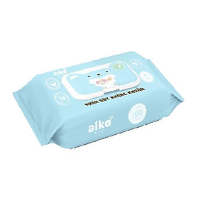 Combo 2 gói khăn giấy ướt Aiko kháng khuẩn xanh ( 100 tờ / gói )