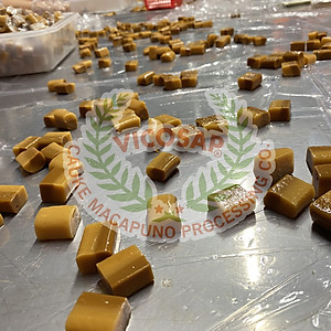 Kẹo dừa sáp VICOSAP vị cà phê muối kẹo mềm dẻo ít đường đặc sản Trà Vinh hộp 100g