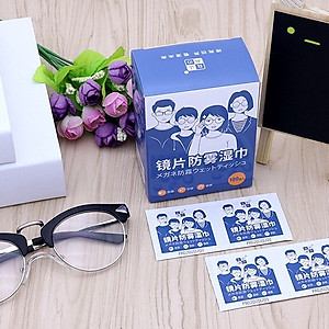 Hộp 100 khăn lau kính nano chống bám hơi nước, lau sạch nhờn vân tay bụi bẩn trên mắt kính, điện thoại, laptop, máy ảnh - HENRYSA